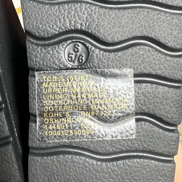 Jumping Beans Black Sandals with Buckles - Infant Baby Toddler size 5/6 - Picture 4 of 8